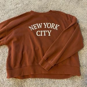 Brown “NEW YORK CITY” Size Small Crewneck Sweatshirt